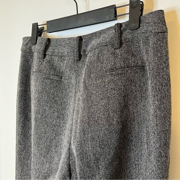 VINTAGE Evan Picone Black  &  White Tweed Cropped Trousers Minimalist Stretch 6 - Picture 4 of 11